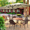 Parasol Jardin Double Aluminium 270 x 460 cm beige - vounat.shop