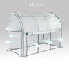 Serre de jardin hivernage murale adossee avec bache PE 300x100x180cm blanc - vounat.shop