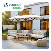 Parasol Jardin Double Aluminium 150 x 300 cm beige - vounat.shop