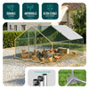 Enclos poulailler en metal galvanise et grillage avec bache PE 300x300x200cm - vounat.shop