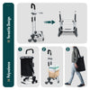 Chariot de courses pliable monte escalier aluminium avec sac isotherme noir - vounat.shop