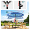Parasol de jardin 2m avec ancrage sol et sac de transport Bleu mixte - vounat.shop