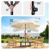 Parasol de jardin 2m avec ancrage sol et sac de transport Beige - vounat.shop