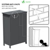 Meuble de salle de bain rangement 4 tiroirs 1 porte 82x55x30cm gris - vounat.shop