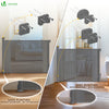 Barriere de securite retractable HAUTE 180x96cm gris - vounat.shop