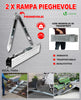 Rampe de chargement pliable  Lot de 2 pcs en acier galvanise 180cm - vounat.shop