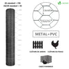 Grillage a poule avec fils 13mm en PVC gaine gris 1x50M - vounat.shop