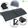 Auvent de porte marquise 200x80 cm en Polycarbonate anti UV Anthracite - vounat.shop