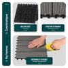 Lot de 16 dalles clipsables exterieures 30x30cm en Composite WPC Gris - vounat.shop