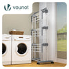 Sechoir a linge etendoir extensible 4 Niveaux 190x64x170cm gris-blanc - vounat.shop