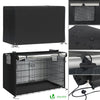 Cage pour chien pliable avec 2 portes verrouillable plateau amovible et housse de protection 122x75x81cm - vounat.shop