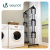 Sechoir a linge etendoir 4 niveaux 126x63x170cm noir-gris - vounat.shop