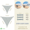 Voile d'ombrage Triangle en Polyester Imperméable avec Kit de Montage 3x3x3m Gris - vounat.shop