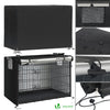 Cage pour chien pliable avec 2 portes verrouillable plateau amovible et housse de protection 92x58x64cm - vounat.shop
