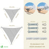 Voile d'ombrage Triangle en Polyester Imperméable avec Kit de Montage 5x5x5m Gris Clair - vounat.shop