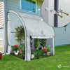 Serre de jardin hivernage murale adossee avec bache PE 200x100x180cm blanc - vounat.shop
