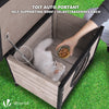Maison pour Chat en bois avec toit bitumé et entrée en forme d'oreilles de chat Gris - vounat.shop