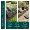 Lot de 175 pcs Bordure de jardin imitation pierre facile a installer 26.7m gris - vounat.shop