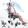 Fauteuil de Bureau Ergonomique pivotant avec dossier toile respirant Gris - vounat.shop
