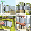 Brise vue occultant PVC 450g/m2 19cm x 140m Gris clair - vounat.shop