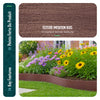 Bordure de jardin PE haute flexible 10M avec piquets marron - vounat.shop
