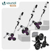 Chariot de courses pliable monte escalier aluminium gris - vounat.shop