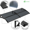 Auvent de porte marquise 200x80 cm en Polycarbonate anti UV Anthracite - vounat.shop