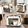 Sac transport pliable chien chat caisse cage portable 70x52x52cm beige - vounat.shop