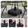 Pied de parasol sable et eau pour mat 38/48mm 22L HDPE noir - vounat.shop