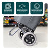 Chariot de courses 2 roues pliable 59L gris - vounat.shop