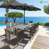Parasol Jardin Double Aluminium 150 x 300 cm gris - vounat.shop