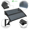 Auvent de porte marquise 100x80 cm en Polycarbonate anti UV Anthracite - vounat.shop