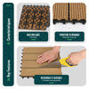 Lot de 16 dalles clipsables exterieures 30x30cm en Composite WPC Couleur bois - vounat.shop