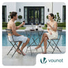 Set de Bistro en metal 1 table 2 chaises Gris - vounat.shop