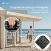 Lot de 4 dalles lestage parasol HDPE 60L eau - 100kg sable noires - vounat.shop