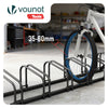 Ratelier range velo acier mural et sol 4 vélos Noir - vounat.shop