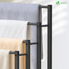 Porte serviettes sur pied autoportant 4 niveaux noir - vounat.shop
