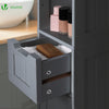 Meuble rangement salle de bain Haut colonne 180x20x20cm MDF gris - vounat.shop