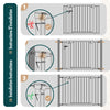 Barriere de securite a pression sans percage Largeur 103-110cm Metal blanc - vounat.shop