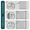 Barriere de securite a pression sans percage Largeur 75-82cm Metal blanc - vounat.shop
