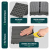 Lot de 11 dalles clipsables exterieures 30x30cm modulaire plastique anthracite - vounat.shop
