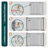 Barriere de securite a pression sans percage Largeur 88-96cm Metal blanc - vounat.shop