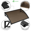 Auvent de porte marquise 100x80 cm transparent en Polycarbonate anti UV Marron - vounat.shop