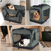 Sac transport pliable chien chat caisse cage portable 82x60x60cm gris - vounat.shop
