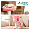 Arbre a chat 112cm multi niveaux Griffoir et niche Rose - vounat.shop