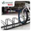 Ratelier range velo acier mural et sol 5 vélos Noir - vounat.shop