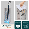 Porte-parapluies Metal avec bac de recuperation eau et 4 Crochets Motif Parapluie 15.5 x 15.5 x 43.5 cm beige - vounat.shop