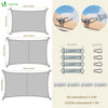 Voile d'ombrage Rectangulaire en Polyester Imperméable avec Kit de Montage 3x2m Gris Clair - vounat.shop