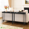 Console table style industriel en metal et MDF 75x24x75 cm Noir - vounat.shop