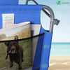 Transat pare soleil Textilene et range magazine Lot de 2 pcs Bleu - vounat.shop